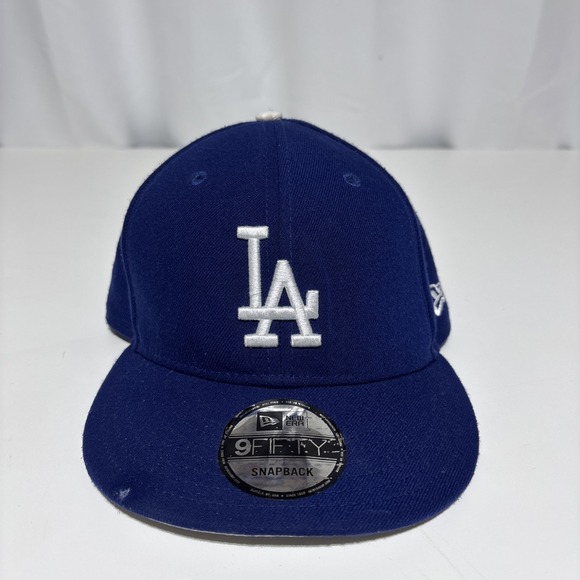 LA Dodgers New Era Blue SnapBack Hat Embroidered Logo Adjustable Baseball Cap - Picture 1 of 15